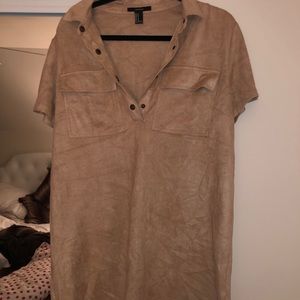 Beautiful Suede Tan Tshirt Dress